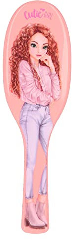 Depesche 4899-009 TOPModel - Haarbürste in klassischer Form in der Farbe Apricot, mit modernen Entwirrborsten, Maße: ca. 3,6 x 8,7 x 27 cm