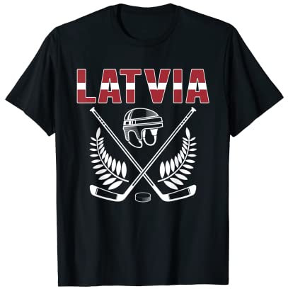 Lettland Eishockey-Fans Trikot – unterstützt Lettisches Hockeyteam T-Shirt