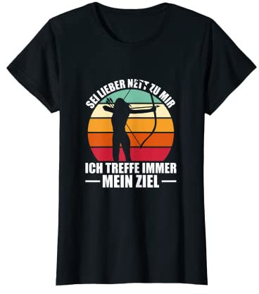 Damen Bogenschützin Pfeil und Bogen Bogensport T-Shirt