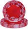 12x Sottopiatti Bordo Foglie Pungitopo Colore ROSSO Tondo 33 cm Natale cenone sotto Piatto Natalizio Capodanno Natale Cena Aperitivo