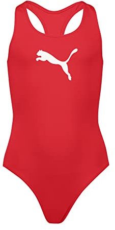 PUMA Mädchen Swimsuit Badebekleidung, Rot, 128 EU