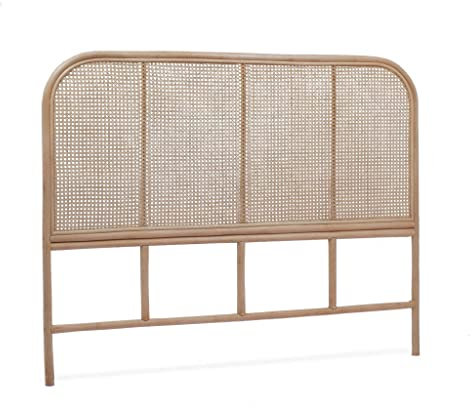 Kopfteil aus Rattan und Rohrgeflecht Natur passend für Betten mit einer Breite von 140 cm