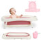 Ansobea Bañera para Bebé Plegable de 50 L Con Soporte - Medición de Temperatura en Tiempo Real, 83 x 46 x 21 cm, Rosa - Para Bebés de 0 a 6 Años