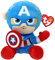 TY Captain America Marvel Avengers Beanie Babies Regular, Licensed Beanie Baby Soft Plush Toy, Collectible Cuddly Stuffed Teddy