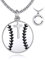 YFN Baseball Halskette Sterling Silber Niemals aufgeben Anhänger Kreuz Schmuck Baseball Liebhaber Geschenke für Damen Herren Mädchen Jungen Baseballspieler