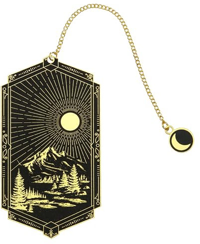 Il segnalibro in metallo oro scuro ha un design creativo e la confezione regalo è adatta per gli appassionati di libri e regali.(Black)