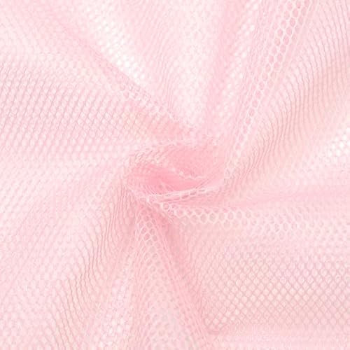 STOFFKONTOR Mesh Netzstoff Stoff - Meterware, Farbe Rosa - Öko-Tex Standard 100- zum Nähen von Bekleidung, Innentaschen, Insektenschutz usw.