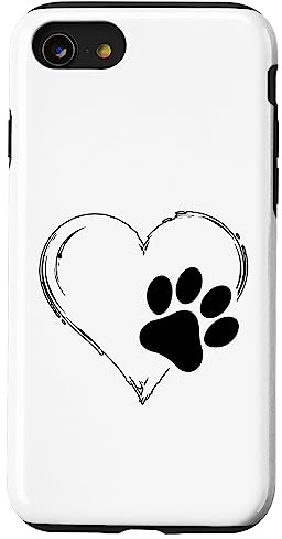 Herz Hund Pfote Hundeliebhaber Hülle für iPhone SE (2020) / 7 / 8