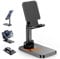BHHB Soporte Móvil Mesa Soporte Móvil Mesa Plegable Y Ajustable Soporte Universal para iPhone 15 14 13 12 11 Pro XS XR X 8, Huawei, Galaxy, Alle Smartphones (Negro)