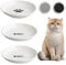 Ceramic Cat Bowl 3 Pack, Dwarf Cat Feeding Bowl Water Bowl Milk Bowl for Kitten and Cat Big-faced Long Whiskers, Flat Cat Bowl with Non Slip Silicone Base 6x1.1 Inch Whisker Friendly (3 Bowls)
