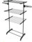 Meisterhome® Klappbarer Wäscheständer Wäscheturm Effizientes Trocknen mit 3 Ebenen, 2 Seitenflügeln - 18m Trockenleinenlänge - Platzsparend, vielseitig und mobil für drinnen und draußen – Schwarz