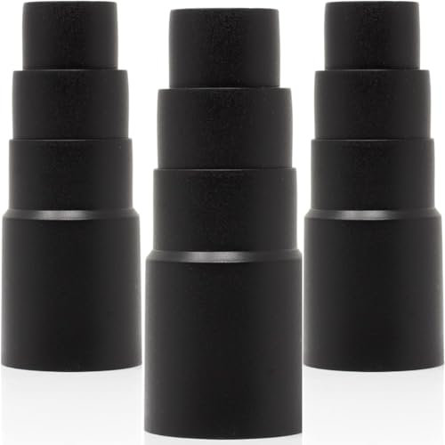 UTIZ Staubsauger-Schlauch Aufsatz - 3 Adapter für Staubsauger-Düse aus stabilem PVC-Gummi [3 Stück] Staubabsaugung - Schwarz - Passend für Makita, Bosch, Kärcher, Einhell, Festool, Eibenstock