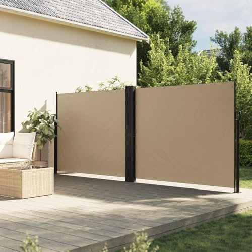 Store latéral rétractable - Brise-vue pour jardin, balcon - Brise-vent - Store enrouleur pour extérieur - 180 x 1200 cm - Beige