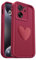PanXCase Hülle für Xiaomi 13T / Xiaomi 13T Pro - Handyhülle 3D Herz Motiv Design Süß Silikonhülle, Kameraschutz Mädchen Stoßfest Kratzfeste Schutzhülle (Wine Red)