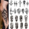 JEYORZY 18 Feuilles Temporaire Tatouages, de faux corps bras poitrine épaule tatouages pour hommes ou femmes avec, Autocollant de tatouage résistant à l'eau