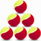 LOVMEAD Tennisbälle Anfänger Kinder Stage 3 Tennisball mit Tragetasche für Training Tennis Ball 6 Pack, Kinderbälle für Haustiere Sport Tennis Orange Gelb Rot Rosa (Rot)