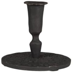 IB Laursen Kerzenhalter f/1,3 cm Kerze m/Blockmuster handgefertigt, H: 7 Ø: 7,7