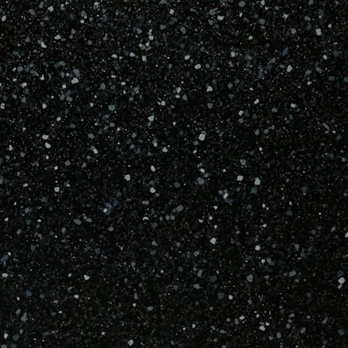 Contract Black Speckled Effect Anti Slip Heavy Duty Commercial Kitchen Vinyl Flooring, 2.0mm Thick Waterproof Linoleum Flooring -1m(3'3) X 2m(6'6)-2m²