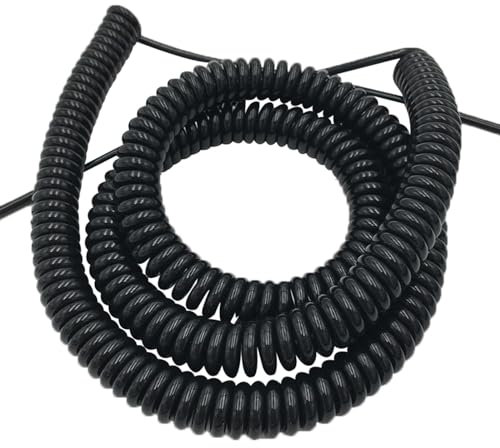 2 Core Power Cord Tensile Wire 0.75mm square Spring Spiral Cable 3 Core 4 Core 1.5mm 0.3mm 2.5mm(Stretch 2 meter)