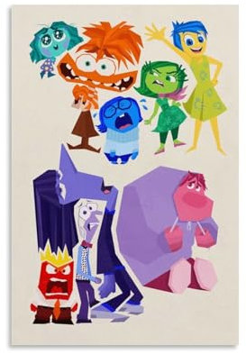 CHCHLINTD Inside Out 2, poster decorativo da parete, per soggiorno, camera da letto, decorazione moderna per camera da letto, 40 x 60 cm