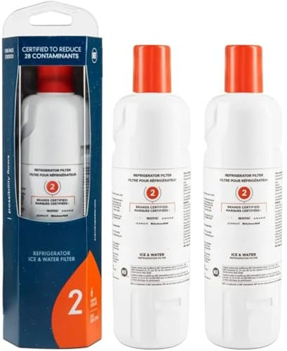 Sostituisci Fit For everydrop con Fit For Whirlpool Ice and Water Refrigerator Filter 2, EDR2RXD1 Element W10413645A WRF989SDAB(2Pcs)