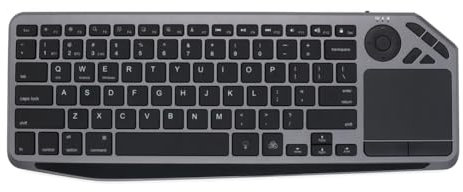 Knoruley Tastiera Wireless Bluetooth con Touchpad, Tastiera Trackpad Ricaricabile 2.4G Retroilluminata A 7 Colori per Smart TV