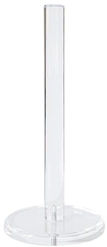 Portarotolo in acrilico per carta da cucina | portarotolo trasparente | supporto da parete | design moderno, montaggio senza fori, materiale resistente, facile da pulire, adatto a cucina e bagno, comp