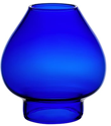 Thous Winds Schirm für Petroleumlampe, Petroleumlampe Schirm aus Hitzebeständigem Glas, Ersatz Lampenschirm für Luminara Mini Öllampe (Blau)