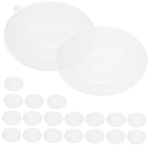 LRXIYODE 20 Stück Gesichtsmaskenform Kompakte Selbstgemacht Algenmaskenschalen Aus Pvc Tragbare Gesichtsmaskenplatten Für Hautpflege Und Reisen