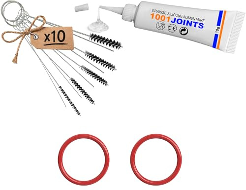 KIT 2 JOINTS ENTRETIEN CENTRALE VAPEUR BOUCHON RÉSERVOIR | FER A REPASSER REMPLACEMENT COMPATIBLE AVEC MIELE BOSCH BRAUN ROWENTA LEIFHEIT TEFAL ETC… (BROSSE)
