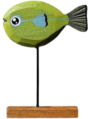 Osmond Wooden Fish Statue Nordic Home Decorations Fish Sculpture Ornaments Living Room Bedroom Restaurant Decoration E
