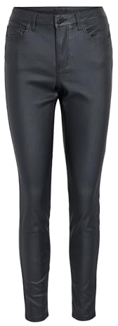 Vila Female Slim-Fit-Hose VISARAH beschichtete | slim-fit trousers