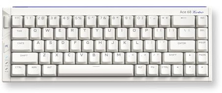 MCHOSE Ace68 Turbo HE Gaming-Tastatur, Magnetischer Hall-Effekt, ultraschnelle 16K, 0,001mm Präzision, Schnelltrigger, einstellbare Adjustable Actuation, Vollaluminium, Wired, RGB, SOCD/Makro, Weiß