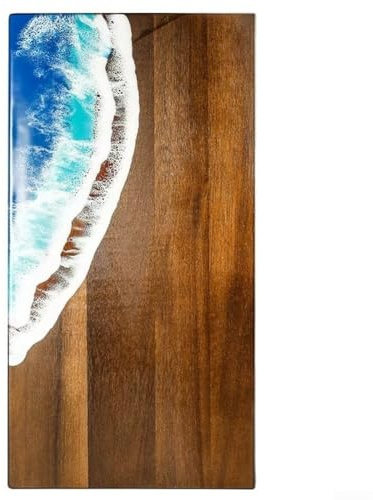 Tagliere infuso resina di legno di acacia con progettazione della cima delicata di Wave per ogni giorno per le operazioni della cucina