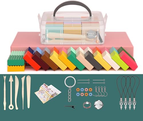Kalttoy Multicolor Polymers Clay Set Soft Oven Bake Soft Clay Boys Girls Projects Craft Toy Children Favor Party Activity Polymers Set Children Art Supplies