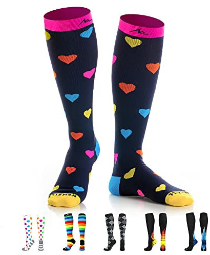 NEWZILL Kompressionsstrümpfe für Männer und Frauen - für den Betrieb, medizinisch, sportlich, Schienbeinschmerzen