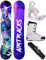 Airtracks Damen Snowboard-Set Freestyle Freeride High M Carbon Lady Rocker 145 + Snowboard Bindung Master + Snowboardboots Star W 40 + Sb Bag