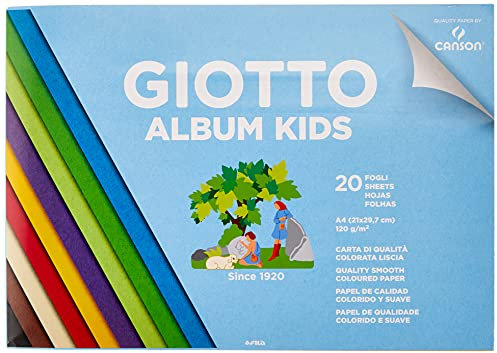 Giotto Kids Album, 20 Blatt, farbig, glatt, A4, 120 g/m²