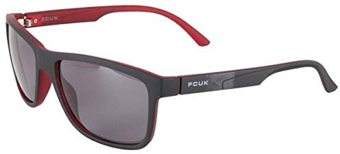 FCUK FCS061 Black/Red Black/Red FCS061 Square Sunglasses Lens Category 3 Size 58mm