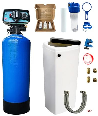 Descalcificador Bi-bloques 16l Toodo Fleck 5600 Mecánico Con Kit De Instalación Descalcificador De Agua Domestico