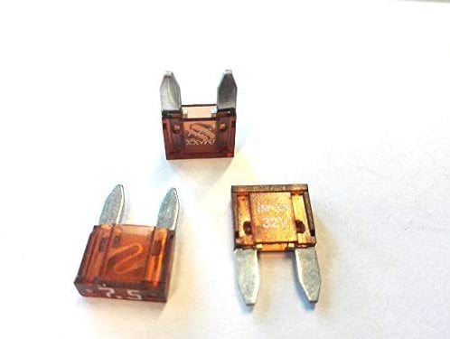 100 x Flachstecksicherung Mini-Sicherung 7,5A / 32V / braun