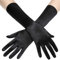 Coucoland Damen Satin Classic Opera Fest Party Audrey Hepburn Handschuhe - 1920s Lang Kurz Elastisch (Schwarz/38cm)