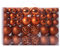 Battnot Weihnachtskugeln 100 teilig 24 teilig 30/60mm Christbaumkugeln Set Weihnachtsbaumschmuck Christbaumschmuck Weihnachtsbaum Kugel Dekoration hängende Hausparty Christmas Xmas (Orange, 100)