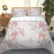 RQXRTR Housse De Couette 220X240cm Papillon Fleur Rose - Parure De Lit Adulte en Microfibre, Housse De Couette 2 Personnes avec Fermeture Éclair, Parure Housse avec 2 Taie d'oreiller 65X65 cm
