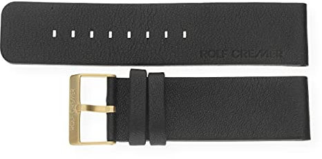 Rolf Cremer Ersatzlederband für Jumbo II LB06 schwarz Schließe Edelstahl goldfarben