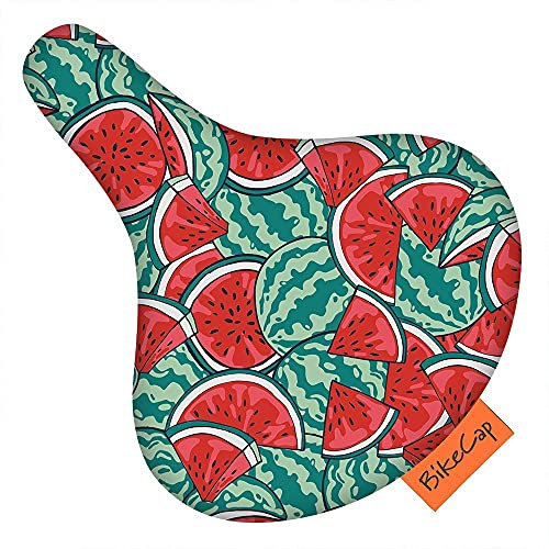 BikeCap - Fahrradsattelbezug - Regenschutz - Fahrradsattelbezug (Fruity Melon)