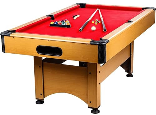 GAMES PLANET 6 ft Billardtisch Trendline“ + Zubehör, 12 Farbvarianten, 184 x 108 x 82 cm (LxBxH)