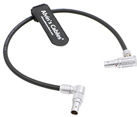 Teradek-Bolt-Drahtloses Stromkabel für SmallHD-702-Bright Rotatable-2-Pin Rechtwinklig auf 2-Pin Stecker Kabel für ARRI-Alexa Kamera Alvin's Cables