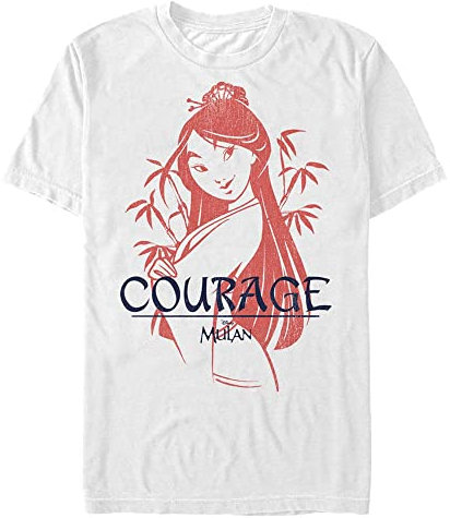 Disney Herren Mulan Warrior T-Shirt, Weiß, 5XL Groß Tall