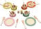 Giant bean 27 PCS Wooden Toy Plates and Dishes for Kitchen Set, Role Play Toys for Girls and Boys, Kids Kitchen Accessories